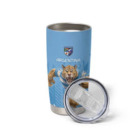 Argentina Rugby Custom Tumbler Cup Glory Be To Pumas - Wonder Print Shop