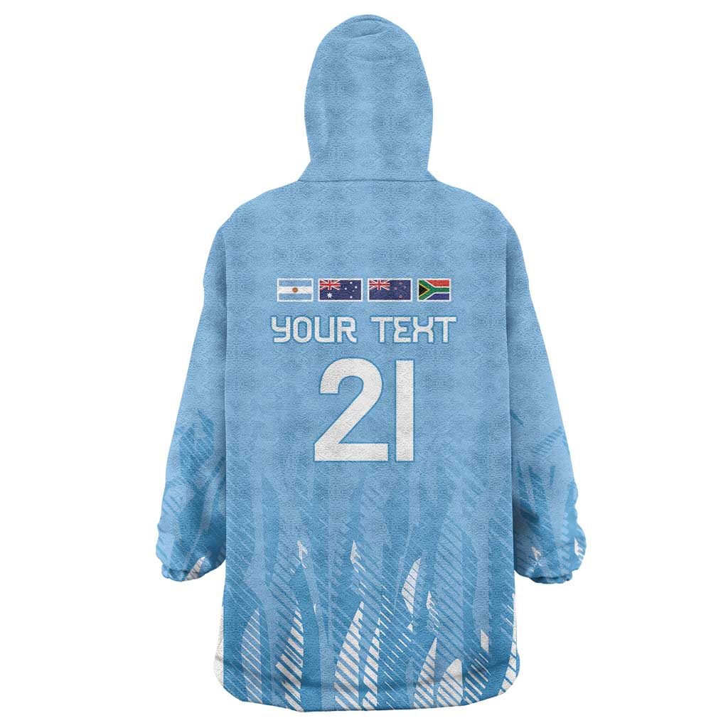 Argentina Rugby Custom Wearable Blanket Hoodie Glory Be To Pumas - Wonder Print Shop