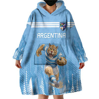 Argentina Rugby Custom Wearable Blanket Hoodie Glory Be To Pumas - Wonder Print Shop