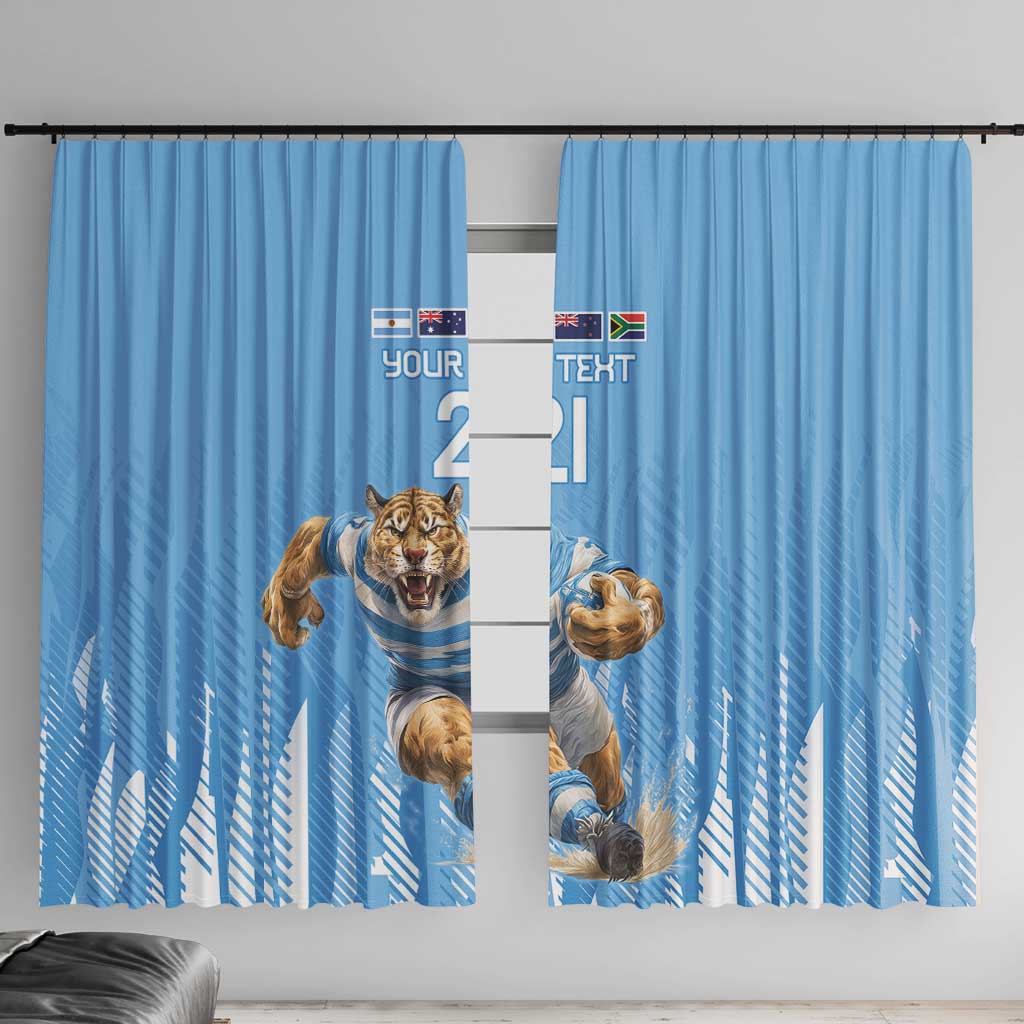 Argentina Rugby Custom Window Curtain Glory Be To Pumas - Wonder Print Shop