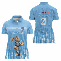 Argentina Rugby Custom Women Polo Shirt Glory Be To Pumas - Wonder Print Shop