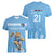 Argentina Rugby Custom Women V-Neck T-Shirt Glory Be To Pumas - Wonder Print Shop