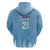 Argentina Rugby Custom Zip Hoodie Glory Be To Pumas - Wonder Print Shop