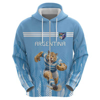 Argentina Rugby Custom Zip Hoodie Glory Be To Pumas - Wonder Print Shop