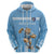 Argentina Rugby Custom Zip Hoodie Glory Be To Pumas - Wonder Print Shop
