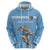 Argentina Rugby Custom Zip Hoodie Glory Be To Pumas - Wonder Print Shop