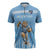 Argentina Rugby Custom Zipper Polo Shirt Glory Be To Pumas - Wonder Print Shop