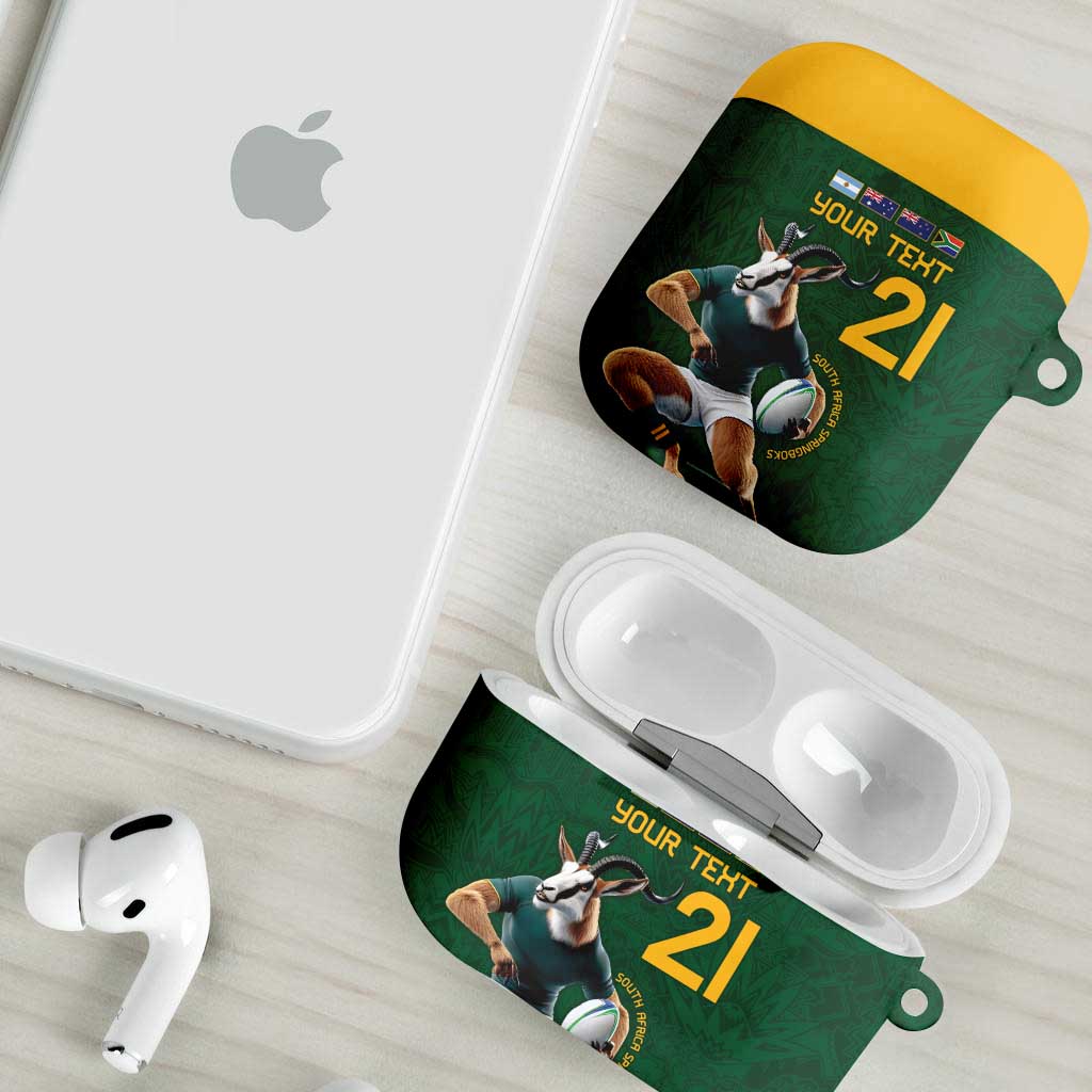 South Africa Rugby Custom AirPods Case Glory Be To Springboks - Wonder Print Shop