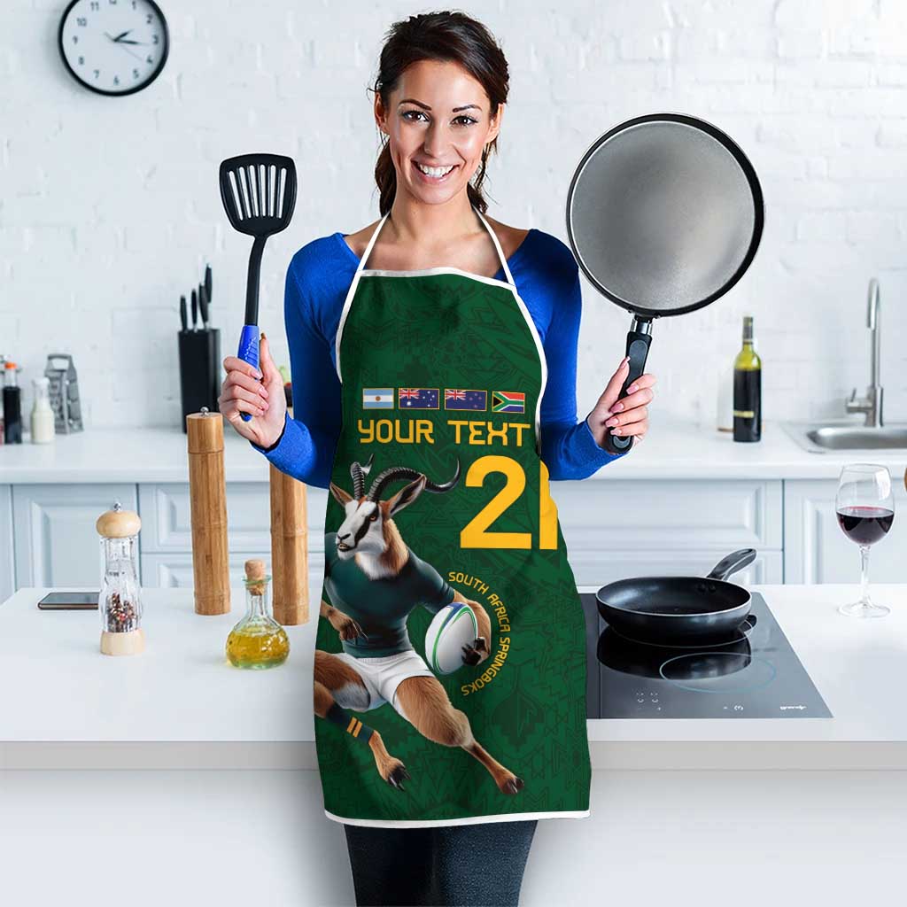 South Africa Rugby Custom Apron Glory Be To Springboks - Wonder Print Shop
