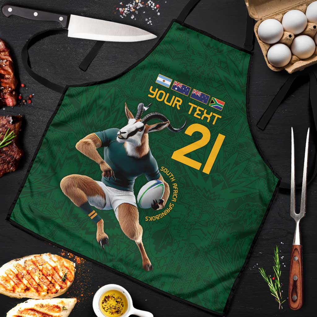 South Africa Rugby Custom Apron Glory Be To Springboks - Wonder Print Shop