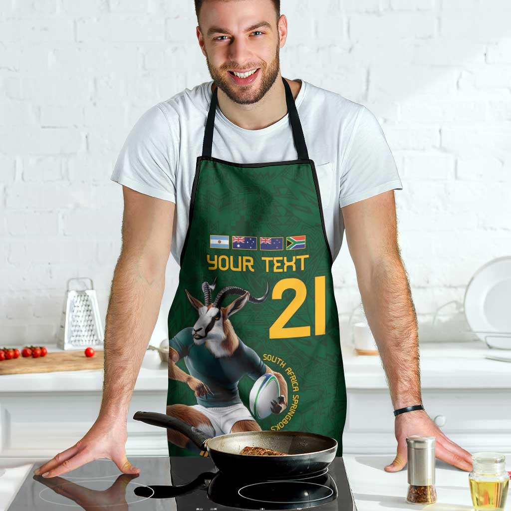 South Africa Rugby Custom Apron Glory Be To Springboks - Wonder Print Shop