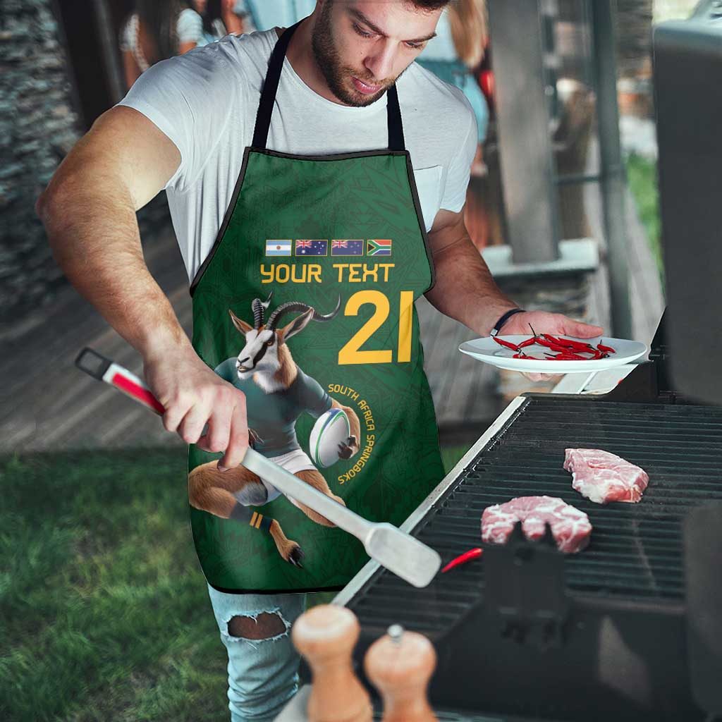 South Africa Rugby Custom Apron Glory Be To Springboks - Wonder Print Shop