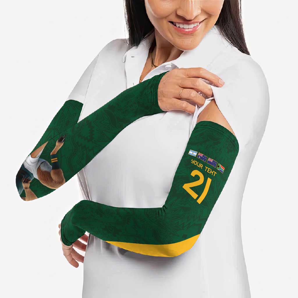 South Africa Rugby Custom Arm Sleeves Glory Be To Springboks - Wonder Print Shop