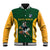 South Africa Rugby Custom Baseball Jacket Glory Be To Springboks - Wonder Print Shop