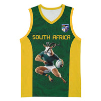 South Africa Rugby Custom Basketball Jersey Glory Be To Springboks - Wonder Print Shop