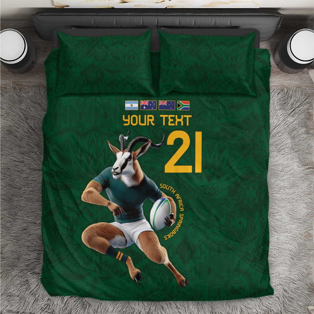 South Africa Rugby Custom Bedding Set Glory Be To Springboks - Wonder Print Shop
