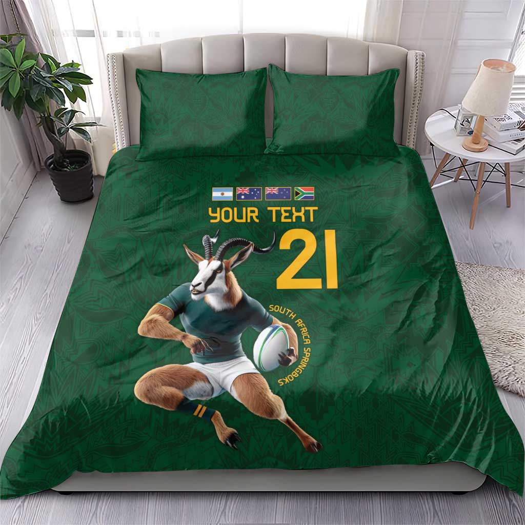 South Africa Rugby Custom Bedding Set Glory Be To Springboks - Wonder Print Shop