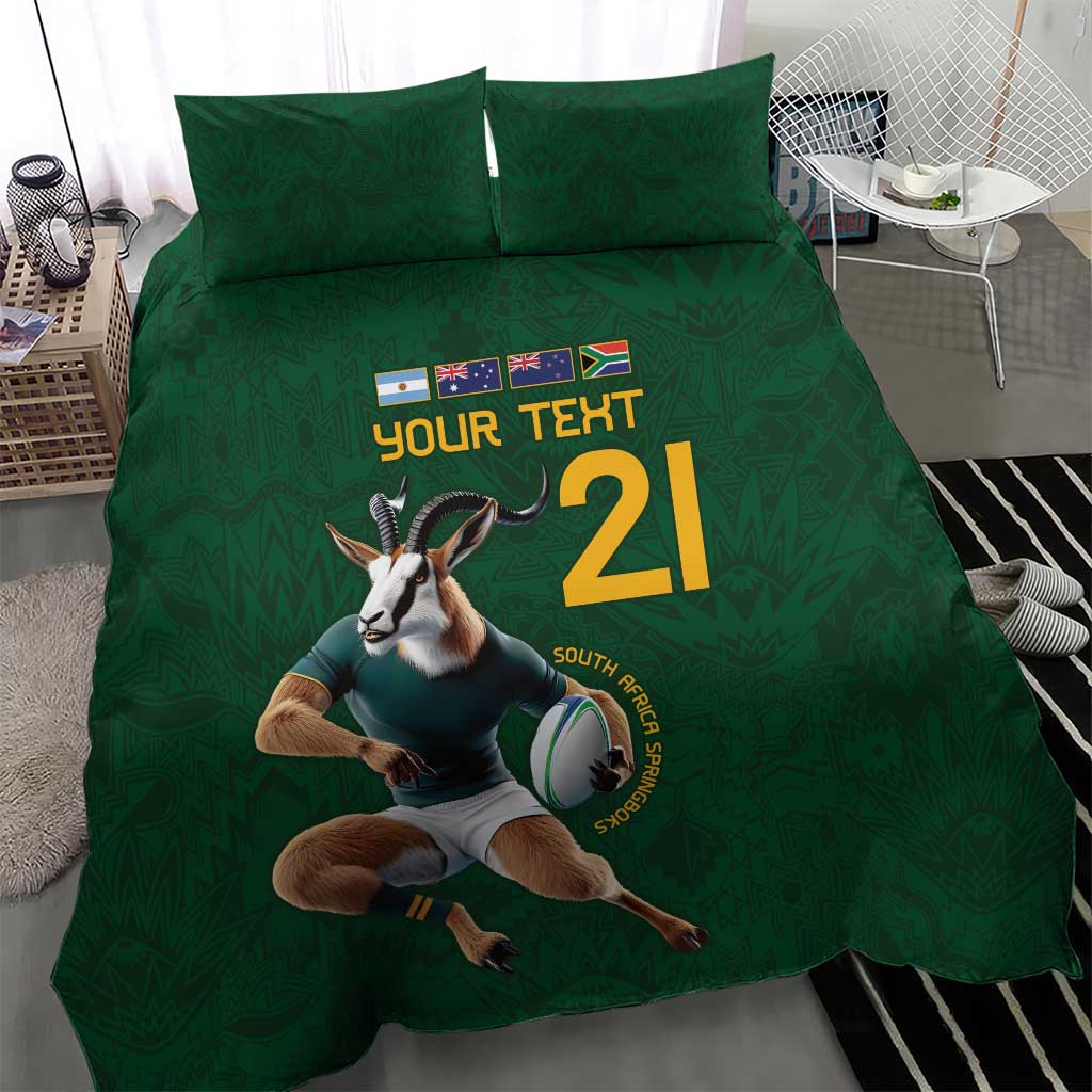 South Africa Rugby Custom Bedding Set Glory Be To Springboks - Wonder Print Shop