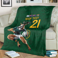 South Africa Rugby Custom Blanket Glory Be To Springboks - Wonder Print Shop