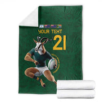 South Africa Rugby Custom Blanket Glory Be To Springboks - Wonder Print Shop