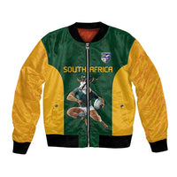 South Africa Rugby Custom Bomber Jacket Glory Be To Springboks - Wonder Print Shop
