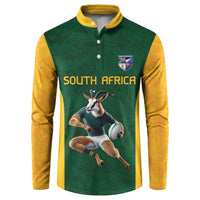 South Africa Rugby Custom Button Sweatshirt Glory Be To Springboks - Wonder Print Shop