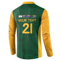 South Africa Rugby Custom Button Sweatshirt Glory Be To Springboks - Wonder Print Shop