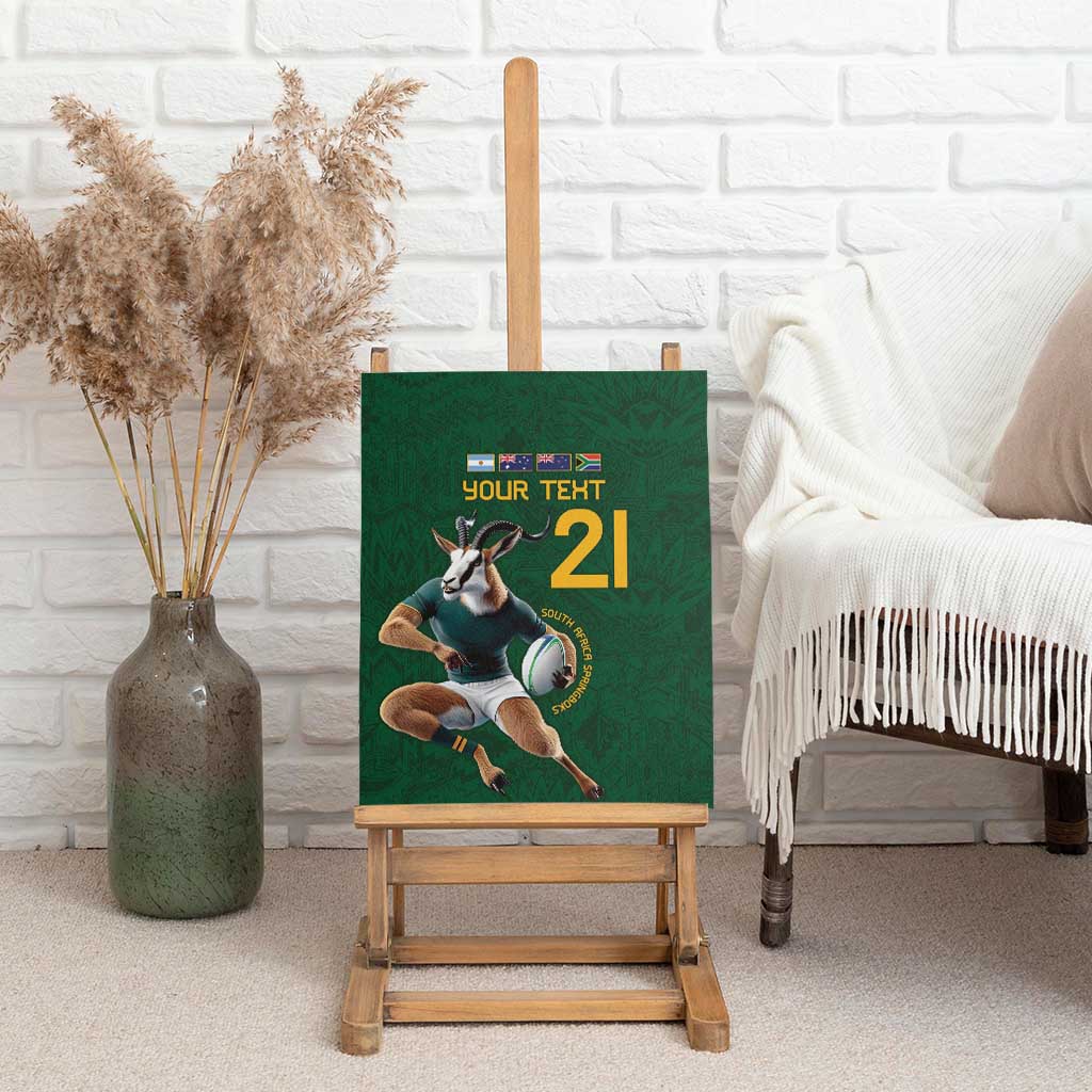 South Africa Rugby Custom Canvas Wall Art Glory Be To Springboks - Wonder Print Shop
