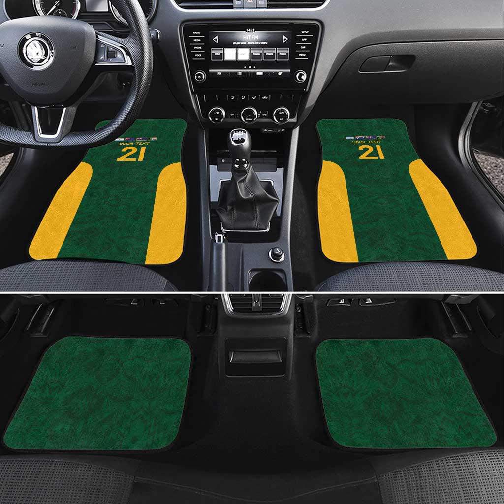 South Africa Rugby Custom Car Mats Glory Be To Springboks - Wonder Print Shop