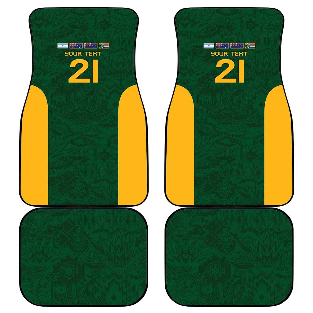 South Africa Rugby Custom Car Mats Glory Be To Springboks - Wonder Print Shop