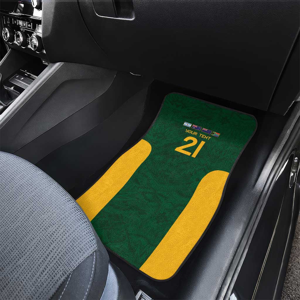South Africa Rugby Custom Car Mats Glory Be To Springboks - Wonder Print Shop