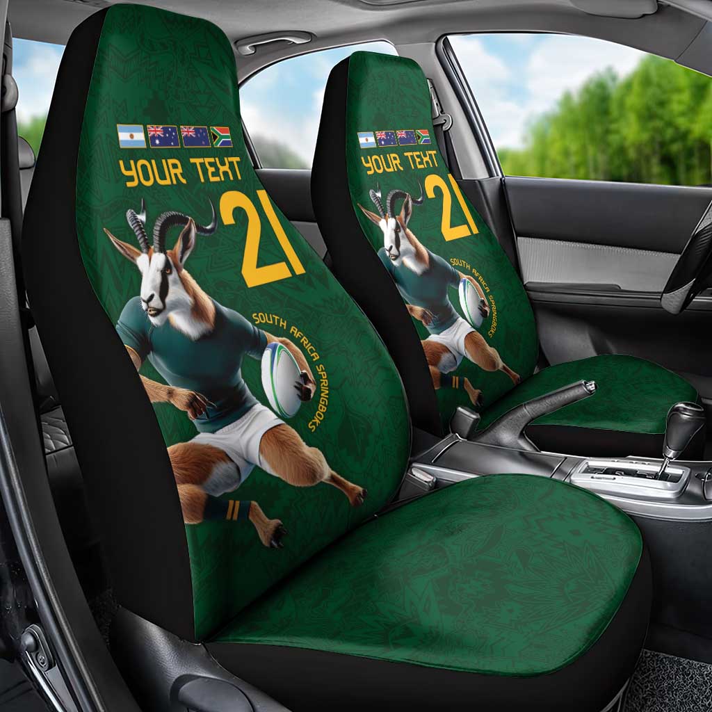 South Africa Rugby Custom Car Seat Cover Glory Be To Springboks - Wonder Print Shop