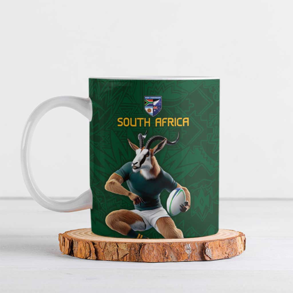 South Africa Rugby Custom Ceramic Mug Glory Be To Springboks - Wonder Print Shop