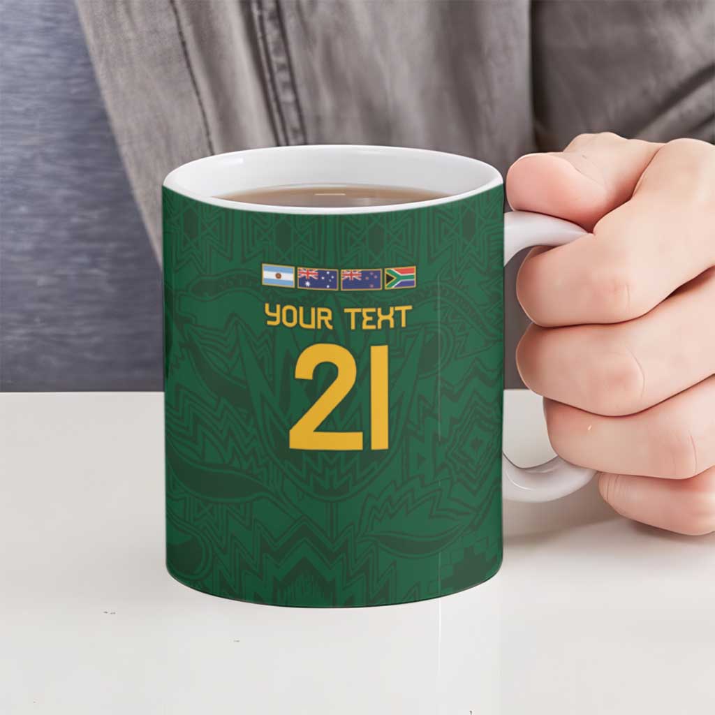 South Africa Rugby Custom Ceramic Mug Glory Be To Springboks - Wonder Print Shop