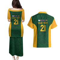 South Africa Rugby Custom Couples Matching Puletasi and Hawaiian Shirt Glory Be To Springboks - Wonder Print Shop