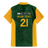 South Africa Rugby Custom Family Matching Mermaid Dress and Hawaiian Shirt Glory Be To Springboks - Wonder Print Shop