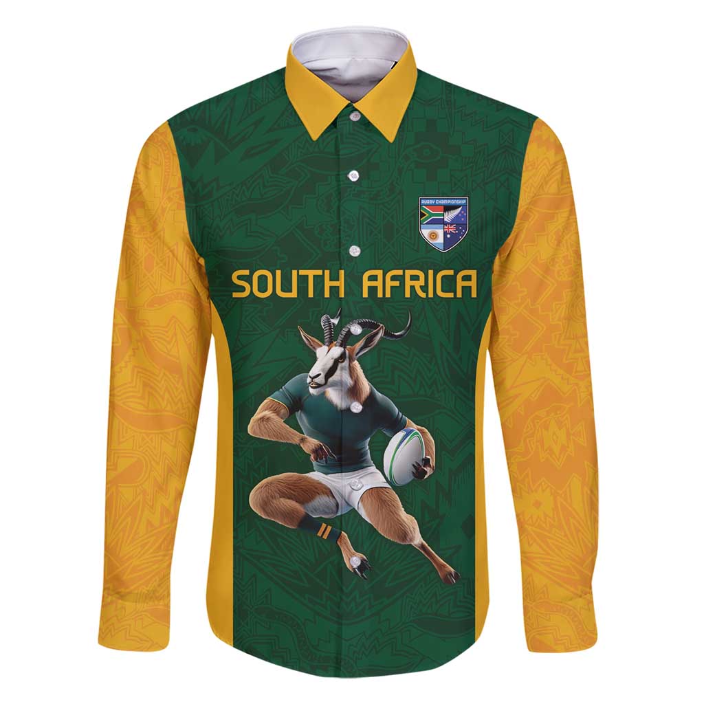 South Africa Rugby Custom Family Matching Mermaid Dress and Hawaiian Shirt Glory Be To Springboks - Wonder Print Shop