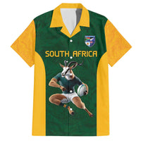 South Africa Rugby Custom Family Matching Off The Shoulder Long Sleeve Dress and Hawaiian Shirt Glory Be To Springboks - Wonder Print Shop