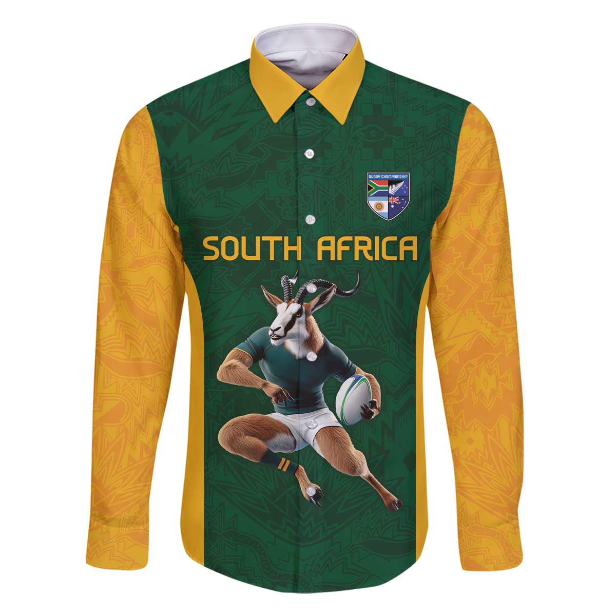 South Africa Rugby Custom Family Matching Off The Shoulder Long Sleeve Dress and Hawaiian Shirt Glory Be To Springboks - Wonder Print Shop