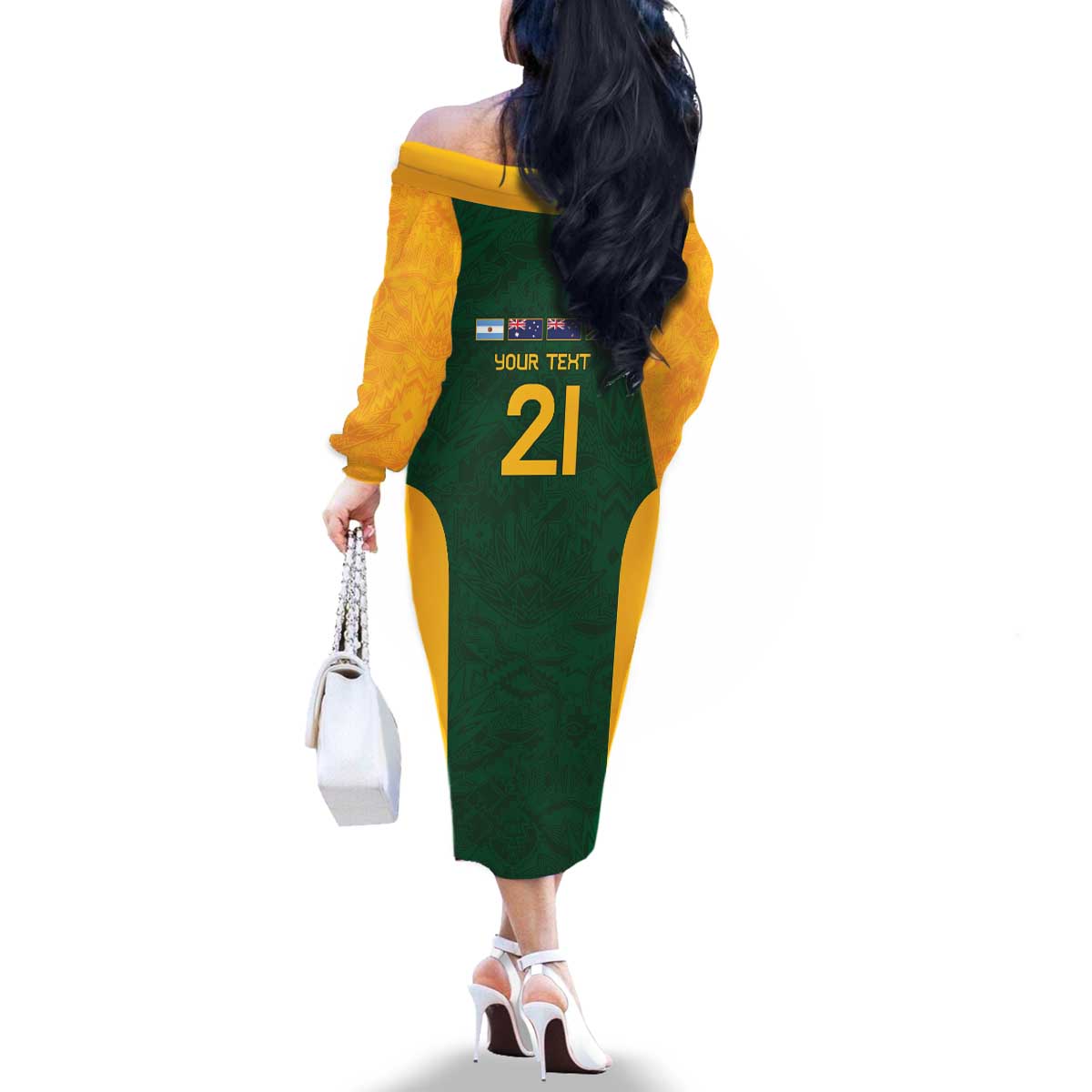 South Africa Rugby Custom Family Matching Off The Shoulder Long Sleeve Dress and Hawaiian Shirt Glory Be To Springboks - Wonder Print Shop