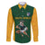 South Africa Rugby Custom Family Matching Short Sleeve Bodycon Dress and Hawaiian Shirt Glory Be To Springboks - Wonder Print Shop
