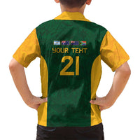 South Africa Rugby Custom Family Matching Summer Maxi Dress and Hawaiian Shirt Glory Be To Springboks - Wonder Print Shop