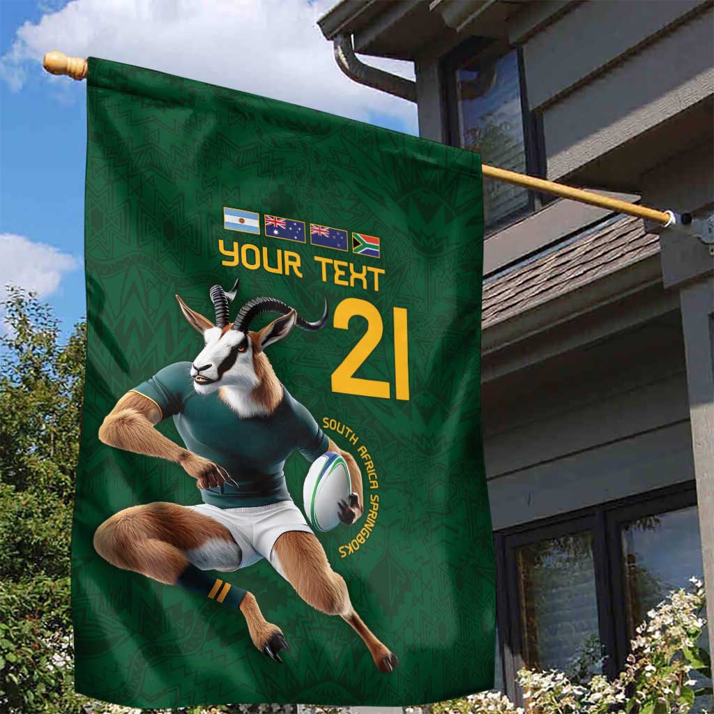 South Africa Rugby Custom Garden Flag Glory Be To Springboks - Wonder Print Shop