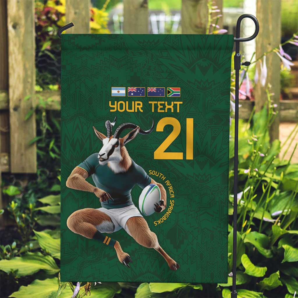 South Africa Rugby Custom Garden Flag Glory Be To Springboks - Wonder Print Shop