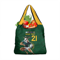 South Africa Rugby Custom Grocery Bag Glory Be To Springboks - Wonder Print Shop