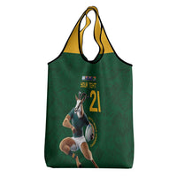 South Africa Rugby Custom Grocery Bag Glory Be To Springboks - Wonder Print Shop