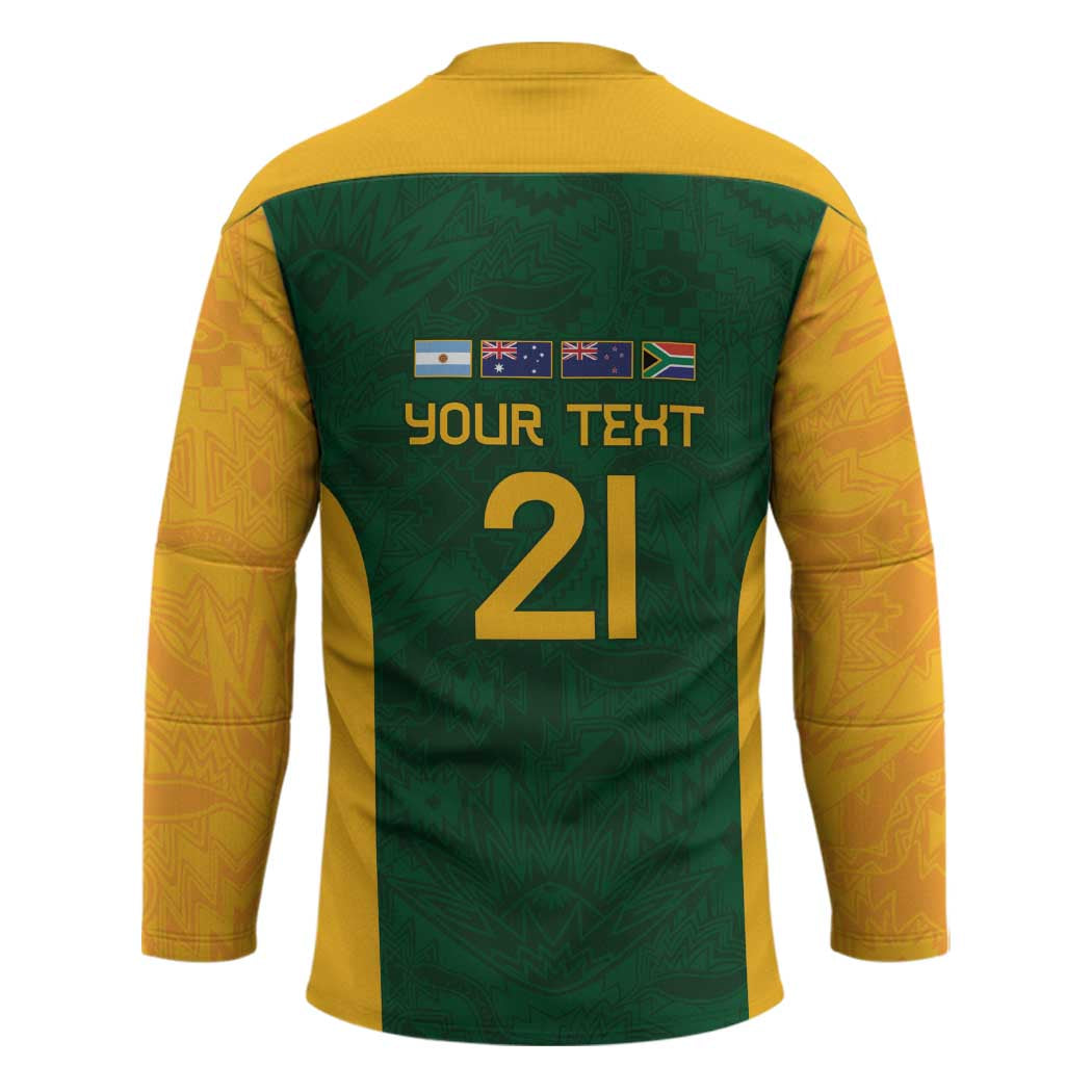 South Africa Rugby Custom Hockey Jersey Glory Be To Springboks - Wonder Print Shop