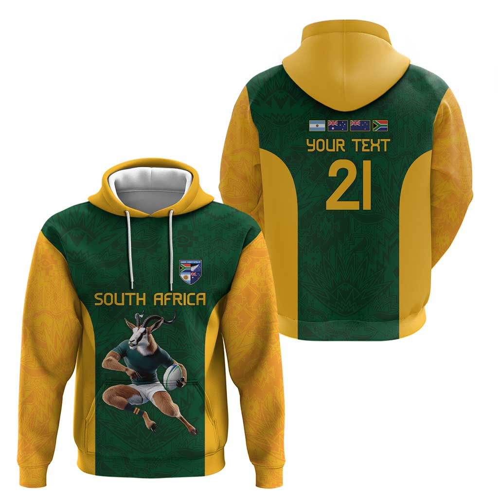 South Africa Rugby Custom Hoodie Glory Be To Springboks - Wonder Print Shop