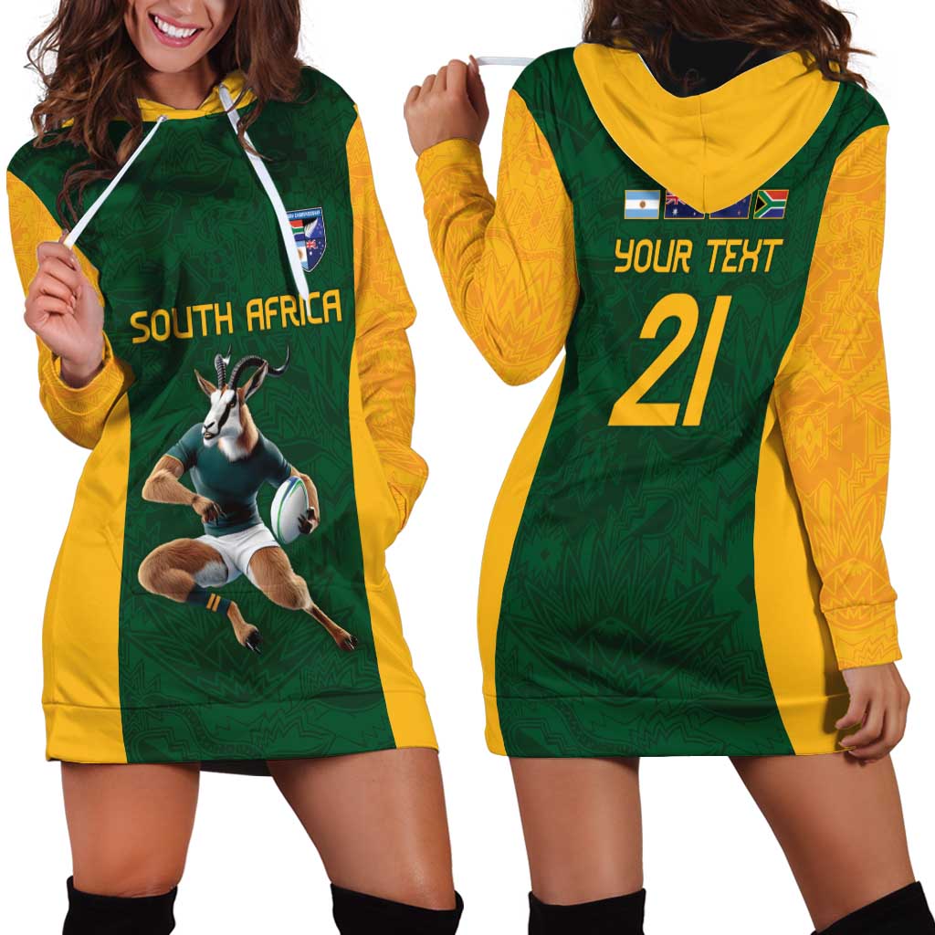 South Africa Rugby Custom Hoodie Dress Glory Be To Springboks - Wonder Print Shop