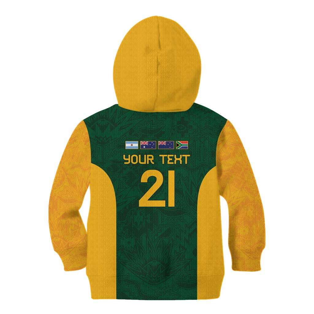 South Africa Rugby Custom Kid Hoodie Glory Be To Springboks - Wonder Print Shop